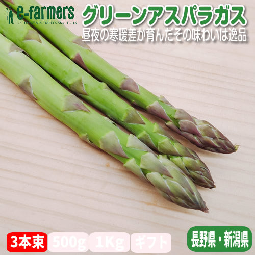 グリーンアスパラガス プレミアム サイズで選ぶ 厳選３本束 シャキッとした食べ応えの中にほのかな甘みと風味 長野県・新潟県産