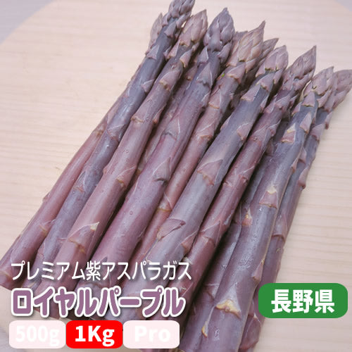 紫アスパラ ロイヤルパープルプレミアム サイズで選ぶ １Ｋｇ以上 送料無料 長野県産