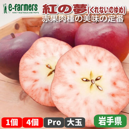 紅の夢(くれないのゆめ) | 赤果肉りんご 希少ロット・映える濃紅色フルーツ 岩手県産